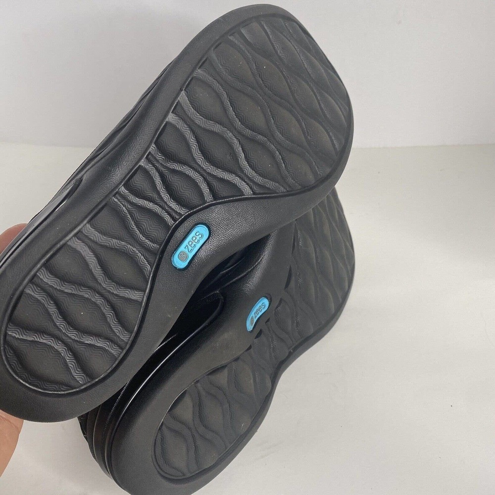Bzees Nugget Women Sz 7 M Slip On Wedge Loafer Sneaker Shoe Flats Black Comfort - Picture 8 of 9